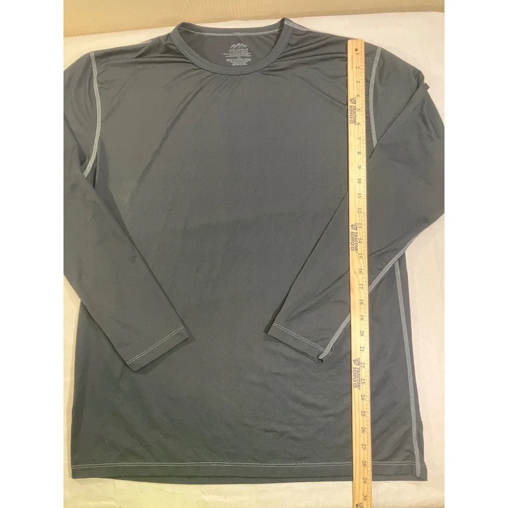 ColdPruf Mens 2XL Gray Long‎ Sleeve Thermal Layer Top 49-89-52-82 Compression